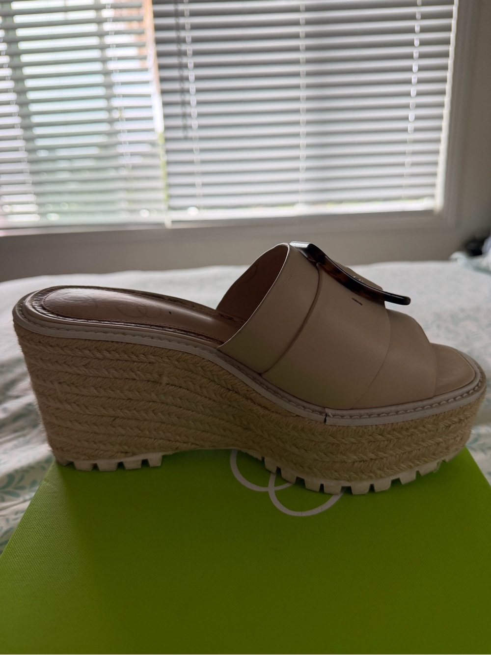 Sam Edelman Liv Sand Leather Platform Slide — Cream - Picture 6 of 8
